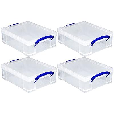 Really Useful Box 4 Liter Plastic Stackable Storage Container W