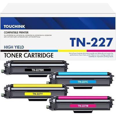  TN-227BK/C/M/Y High Yield Toner Cartridge for Brother TN227  TN-227 TN223 TN-223 Use with Brother HL-L3270CDW HL-L3290CDW HL-L3210CW  HL-L3230CDW MFC-L3770CDW MFC-L3750CDW MFC-L3710CW Printer (5 Packs) :  Office Products