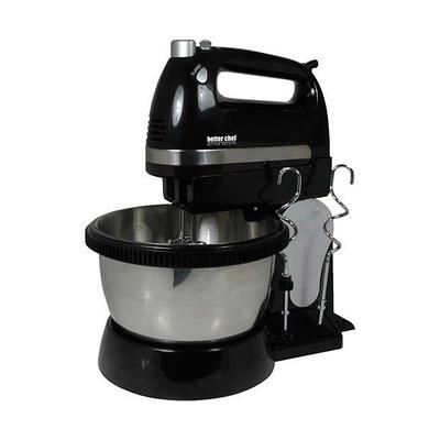  Better Chef Electric Hand Mixer, 5-Speed, Stainless Beaters &  Hooks, Attachment Holder