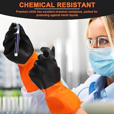 Copkim 12 Pairs Chemical Resistant Gloves Heavy Duty Industrial