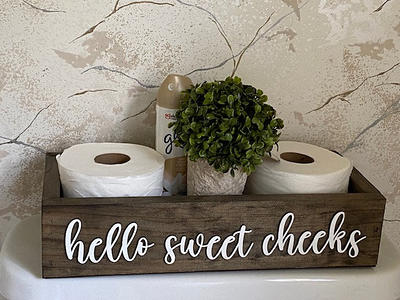 Dublin Bathroom Decor Box Toilet Paper Storage Basket - Decorative Bathroom  Storage Toilet Tank Topper - Bathroom Organizer Countertop Container for  Organization, Modern Brown Bathroom Decor Storage