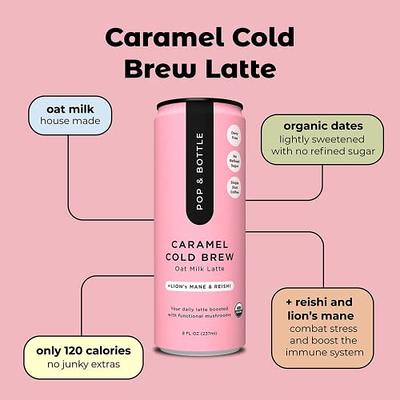 Pop & Bottle, Oat Milk Classic Lattes - Cold Brew, Coffee Berry, MCT Oil,  Organic, Dairy Free, Gluten Free, Vegan, Great as Iced Coffee, Lightly