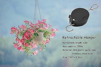 Retractable Plant Pulley Adjustable Hanging Flower Basket