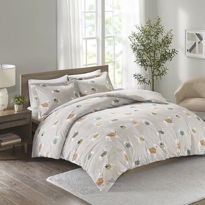 Cannon Solid Percale Grey 2 Piece Twin Duvet Set