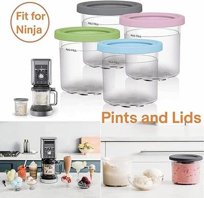 4Pcs Ice Cream Pints Cups For NINJA- CREAMI NC299AMZ/NC300s Series