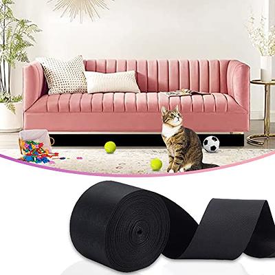 Under Couch Blocker for Toy/Pet (4.3 Inch Height x 19.7 Ft Long),  Adjustable Under Sofa Blocker to Avoid Things Sliding Under Bed & Furniture  (Include
