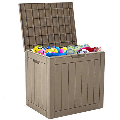 Deck Box 32 Gallon, Outdoor Storage Box For Yard Cushions, Pool Toys,  Garden Tools & Hose Storage, Waterproof Material, With Lockable Lid And  Side Han - Yahoo Shopping