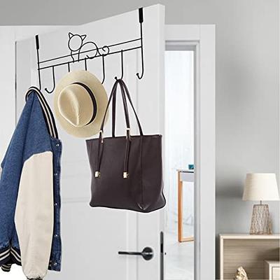 Over The Door Hooks, Over The Door Hanger for Hanging, Over Door Towel Rack  Coat Rack Hanger Hooks for Clothing, Anti-Rust Overdoor Organizer Rack