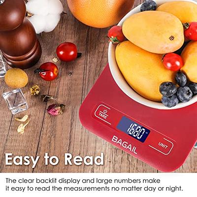 CHWARES Food Scale, Rechargeable Kitchen Scale with Trays 3000g/0.1g, Mini Scale with Tare Function Digital Scale Grams and Ounces for Weight Loss