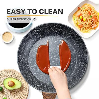 Pans and Pots Set Nonstick - YIIFEEO 16 PCS Granite Non Stick