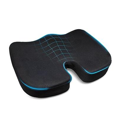 EcoNour Gel Seat Cushion for Pressure Relief | Office Chair Gel Cushion for  Sciatica | Ergonomic Anti-Slip & Foam Coccyx Cushion for Tailbone & Lower