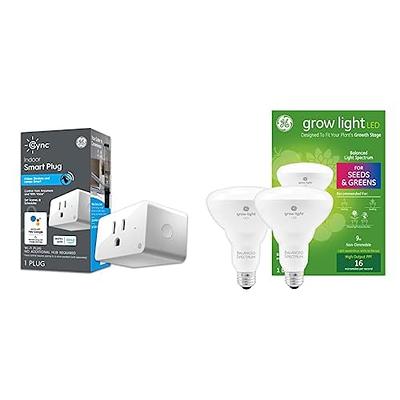 GE Cync Indoor Smart Plug, Bluetooth and Wi-Fi Smart Outlet Socket, Compatible