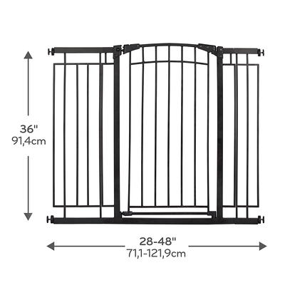 Baby Gate for Stairs, Yacul 29.3-51.5 Extra Wide Child Safety Gates with  Door, Walk Thru Dog Gate for House, Wide Walk Thru Openings 22.5”, Tall