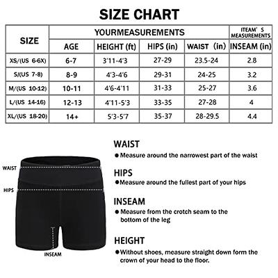  MIVEI Youth Girls 4 Volleyball Spandex Shorts - Kid Biker  Cheer Dance Yoga Athletic Gymnastics Compression Short with Pocket:  Clothing, Shoes & Jewelry