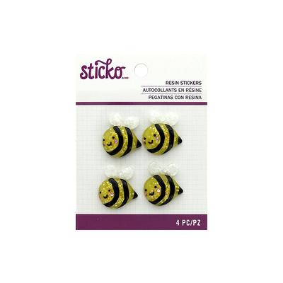 Bumble Bee Embellishments Set Of 4 Resin Stickers By Sticko Craft Supply -  Sb5 E - Yahoo Shopping