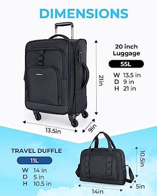 Rolling Duffle Bag with Wheels 21, BAGSMART Carry-on