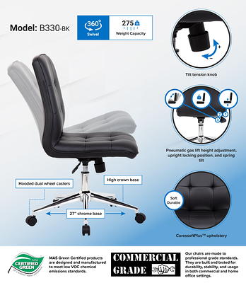 Modern Office Chair With Chrome Arms White - Boss Office Products : Target