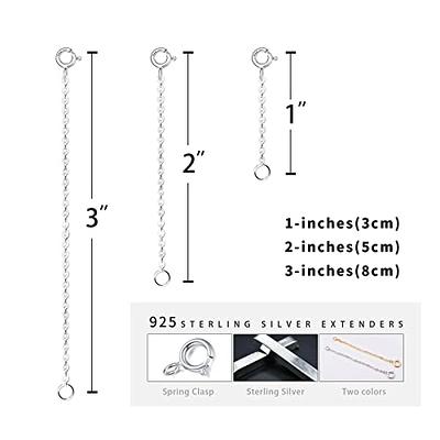 ADMITRY 925 Sterling Silver Necklace Extender,Durable Chain Extenders,Necklace  Bracelet Anklet Jewelry Extension for Women (1 2 3 Inch) - Yahoo Shopping