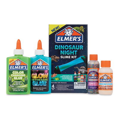 Elmer's Glue Premade Slime, Glassy Clear Slime, Includes 5 Sets of