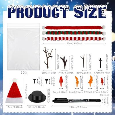 Syhood 16 Set Build a Snowman Kit Snowman Crafts for Kids Christmas Snowman  DIY Kit Outdoor Air Dry Clay Snowman Decorating Making Kit for Winter  Holiday Activities Party Decoration Xmas Gifts 