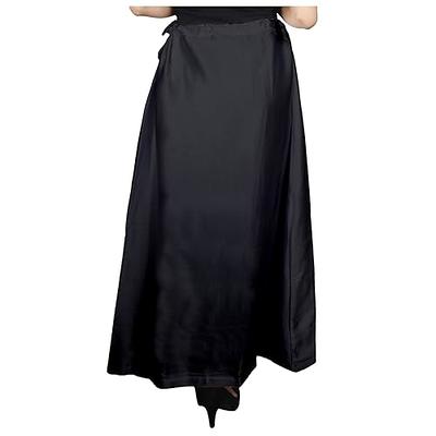 GAGZI CLothing Women's Satin Petticoat Solid Saree Satin