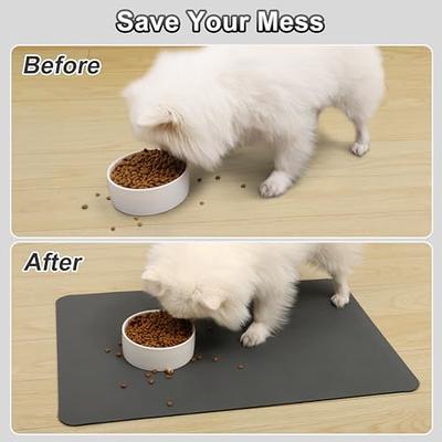 Pet Feeding Mat For Cats Dogs, High Absorbent Quick Dry Dog Food