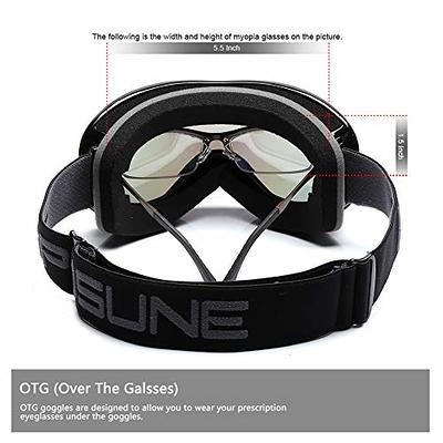 SPOSUNE Ski Goggles Over Glasses with Dual lens  Anti-fog Anti-UV Snow  Goggles for Men Women Youth Skiing Snowmobile - Yahoo Shopping