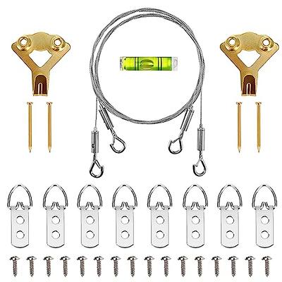8Pcs Adjustable Wire Ropes with Hooks, Stainless Steel Picture Hanging Wire  Heavy Duty Picture Wire Mirror Hanging 