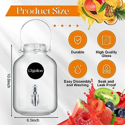 Locking 1-Gallon Glass Beverage Dispenser