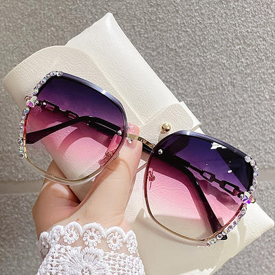 Oversized Square Fashion Sunglasses For Women Polarized Gradient Uv400 Sun  Shades For Driving Shopping Party - Temu