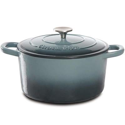 MasterPRO 2 qt. Cast Iron Dutch Oven with Lid, Fog