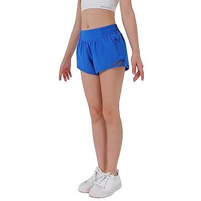 Buy ALAVIKING Girls Cotton Shorts Athletic Running Shorts Active Workout  Shorts with Elastic Waistband for Girls Size 3-15 Years (Navy-m) at