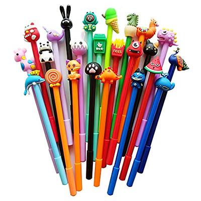 10 Multi Colors Cute Pens Kawaii Roller Ball Fine Point for Kids