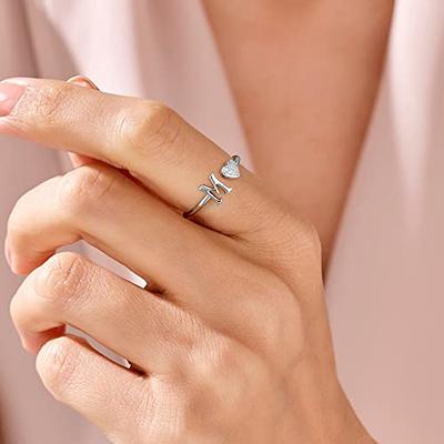 1pc Thumb Ring, 925 Sterling Silver Rings For Women - Sterling Silver White  Cubic Zirconia Ring -platinum Gold/rose Gold | Fruugo NO