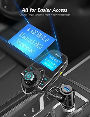 Auto Drive Gooseneck Bluetooth FM Transmitter, Dual USB Charging Ports,  Compatible with Smartphones