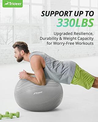 Trideer Exercise Ball Stability Ball - Non-Slip Bumps & Lines Yoga Ball,  Anti-Burst Swiss Ball for Fitness, Balance, Gym and Physical Therapy, Home