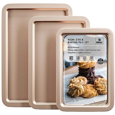 HONGBAKE Bakeware Sets, Baking Pans Set, Nonstick Oven Pan for Kitchen with  Wider Grips, 10-Pieces Including Rack, Cookie Sheet, Cake Pans, Loaf Pan,  Muffin Pan, Pizza Pan - Champagne Gold - Yahoo Shopping