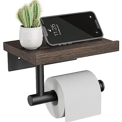 Toilet Paper Holder with Shelf Bathroom Toilet Paper Holder with Storage -  Yahoo Shopping