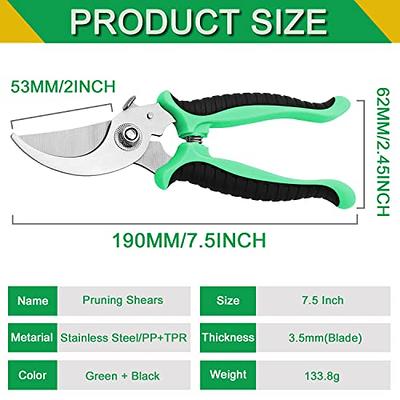 Pruning Shears - Garden Clippers Pruner, 7.5 Inch Stainless Steel Handheld  Branch Gardening Scissors Snips Tool with Safety Lock for Trimming Plant,  Flowers, Herbs, Buds, Leaves - Yahoo Shopping