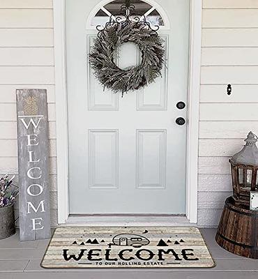 Farmhouse Welcome Mat 30x17 Inches, Farmhouse Coir Mat for The Front Door, Modern Farmhouse Outdoor Mat with Anti-Slip PVC Backing, Farmhouse Front