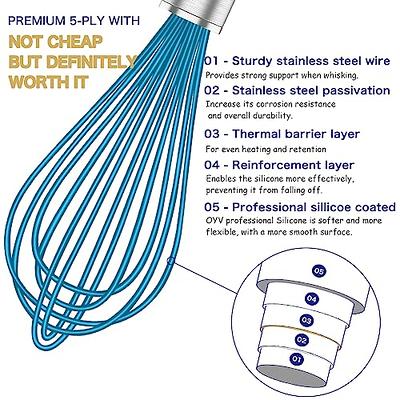 OYV Silicone Whisk,Professional Whisks For Cooking Non Scratch