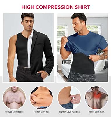 Men Shapewear Bodysuit Body Shaper Compression Slimming Undershirt Leotard  Tops