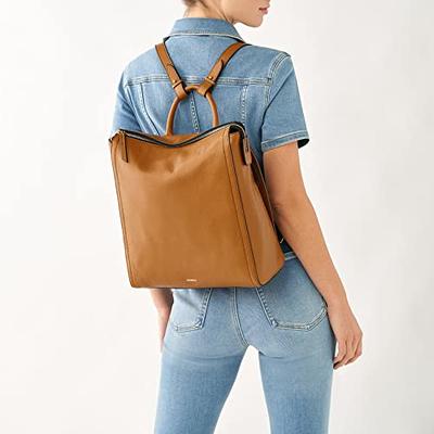 Backpack Leather Brown Camel Active- endisis.gr