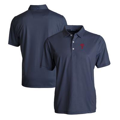 Men's Atlanta Braves Cutter & Buck White/Gray Big & Tall Pike Eco Symmetry  Print Stretch Recycled Polo