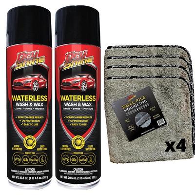  Adam's Waterless Wash Microfiber Towel - Waffle Weave Design  Traps Dirt & Safely Cleans Your Car, Boat, RV, Truck, and More - Dries,  Cleans with Waterless Wash System (4 Pack) : Automotive