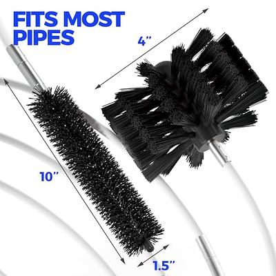 Dryer Vent Cleaner Brush,Lint Remover,Chimney Brushes Dryer Duct Cleaning  Kit,Synthetic Brush Head,2 Rods and 1 Brush Head 