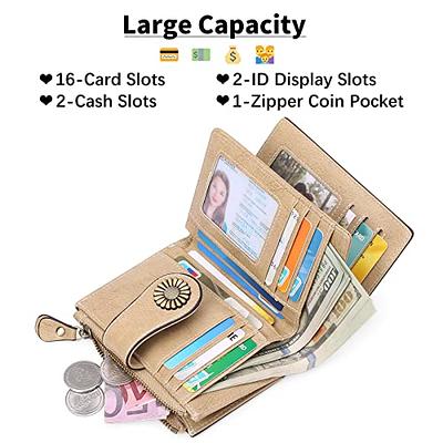  SENDEFN Small Womens Wallet Leather Bifold Card Holder