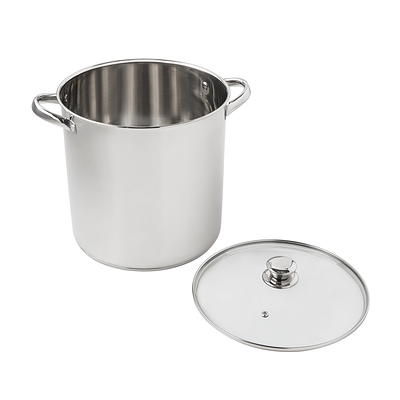 Mainstays 12-qt Stainless Steel Stock Pot with Metal Lid