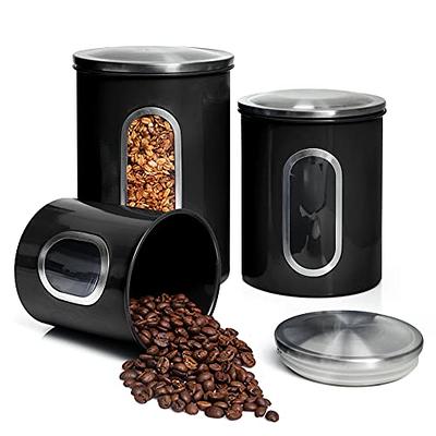  Tosnail 6 Pack Round Metal Tins Canister with Window