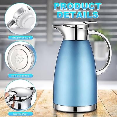 50oz Thermal Coffee Carafe Insulated Coffee Thermos Airpot, Stainless Steel  Coffee Carafes For Keeping Hot, Double Walled Insulated Vacuum Flask Pot,  Tea Water Coffee Hot Beverage Dispenser, Silver 